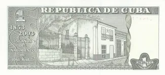 Cuba 1 Peso, 2003 P-125 reverse
