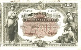 Cuba 200 Pesos, 1891 image