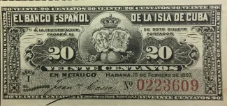 Cuba 20 Centavos, 1897 image