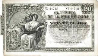 Cuba 20 Pesos, 1891 image
