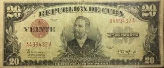 Cuba 20 Pesos, 1934-1948 obverse