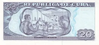 Cuba 20 Pesos, 2003 P-126 reverse