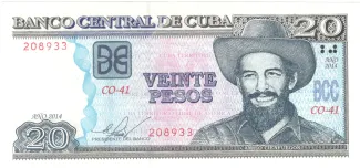 Cuba 20 Pesos, 2004-2021 obverse