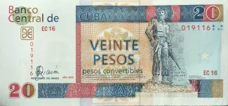 Cuba 20 Pesos, 2006-2008 obverse