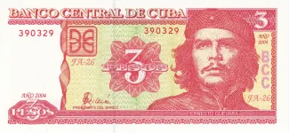 Cuba 3 Pesos, 2004-2006 obverse