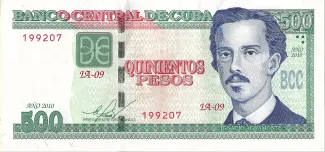 Cuba 500 Pesos, 2010-2024 obverse