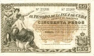 Cuba 50 Pesos, 1891 image