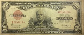 Cuba 50 Pesos, 1934-1948 obverse