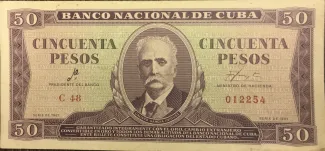 Cuba 50 Pesos, 1961 obverse