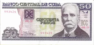 Cuba 50 Pesos, 2002-2020 obverse