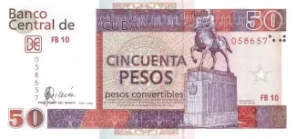 Cuba 50 Pesos, 2006-2011 obverse