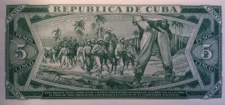 Cuba 5 Pesos, 1961-1965 reverse