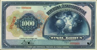 Czechoslovakia 1.000 Korun, 1919 obverse