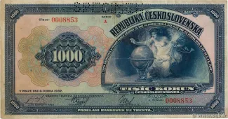 Czechoslovakia 1.000 Korun, 1932 obverse