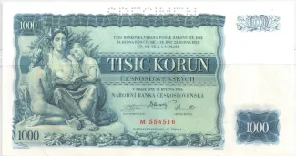 Czechoslovakia 1.000 Korun, 1934 obverse