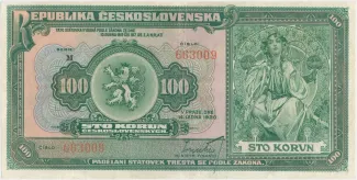 Czechoslovakia 100 Korun, 1920 obverse