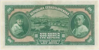 Czechoslovakia 100 Korun, 1920 reverse