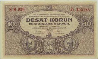Czechoslovakia 10 Korun, 1927 obverse
