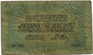 Czechoslovakia 1 Koruna, 1919 obverse