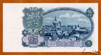 Czechoslovakia 25 Korun, 1953 reverse