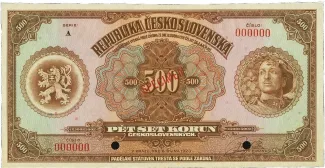 Czechoslovakia 500 Korun, 1923 obverse