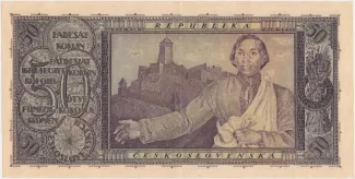 Czechoslovakia 50 Korun, 1922 obverse