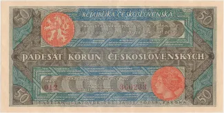 Czechoslovakia 50 Korun, 1922 reverse