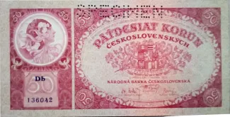 Czechoslovakia 50 Korun, 1929 obverse