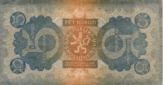 Czechoslovakia 5 Korun, 1921 reverse