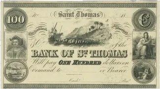 Danish West Indies 100 Dollars, 1837