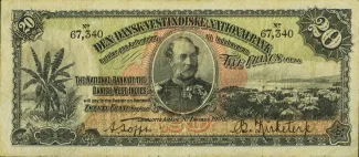 Danish West Indies 20 Francs, 1905
