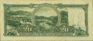 Danish West Indies 20 Francs, 1905 reverse