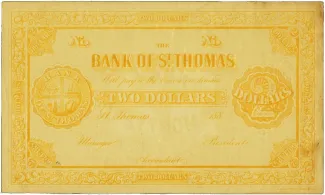 Danish West Indies 2 Dollars, 1889