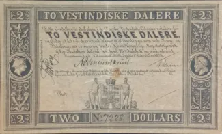 Danish West Indies 2 Vestindiske Dalere / 2 Dollars, 1898
