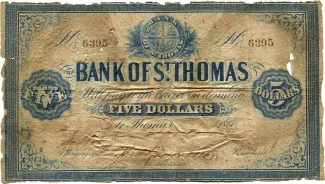 Danish West Indies 5 Dollars, 1860