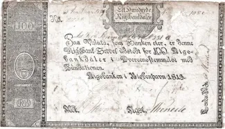 Denmark 100 Rigsbankdaler, 1813 obverse