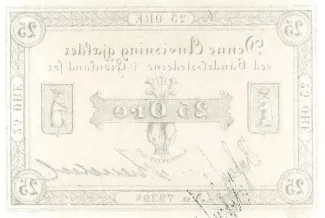 Denmark 25 Øre, 1892 reverse