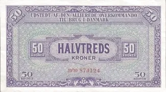 Denmark 50 Kroner, 1945 obverse