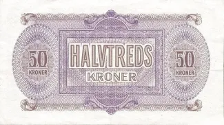 Denmark 50 Kroner, 1945 reverse
