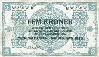Denmark 5 Kroner, 1904-1910 obverse