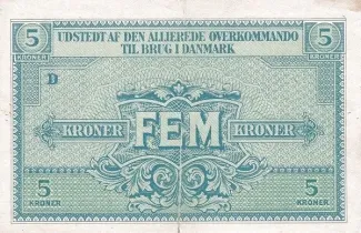 Denmark 5 Kroner, 1945 obverse