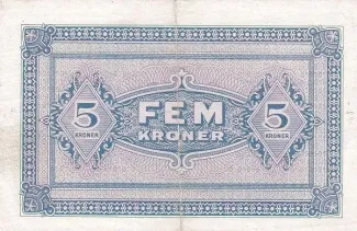 Denmark 5 Kroner, 1945 reverse