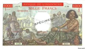 Djibouti 1.000 Francs, 1938 image