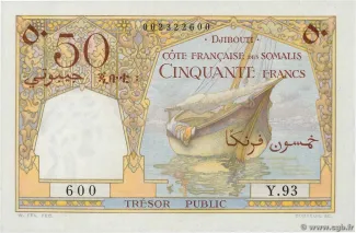 Djibouti 50 Francs, 1952 image