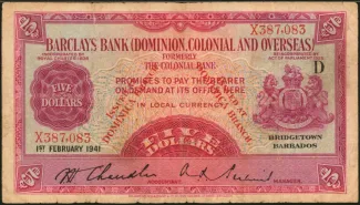 Dominica 5 Dollars, 1941 image