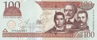 Dominican Republic 100 Pesos, 2002 P-175 obverse
