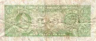 Dominican Republic 10 Centavos, 1961 reverse