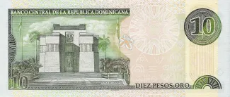 Dominican Republic 10 Pesos, 2000-2003 reverse