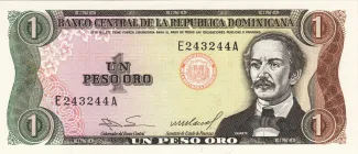 Dominican Republic 1 Peso, 1984-1988 obverse