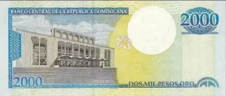 Dominican Republic 2,000 Pesos, 2000 P-164 reverse